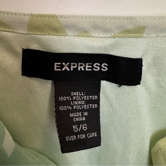 Express Vintage Green Floral Y2K Slip Dress - Picture 5 of 8
